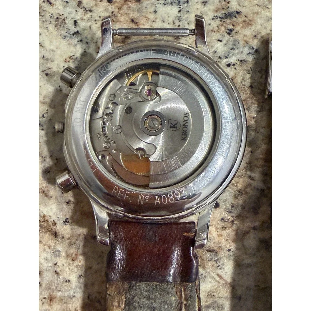 Kronos Automatic Chronograph 49 Rubis Ref. A0893.A Swiss Runs Read Desc